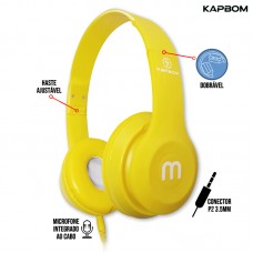 Headphone P2 KA-863 Kapbom - Amarelo